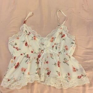 American eagle lace floral tank top